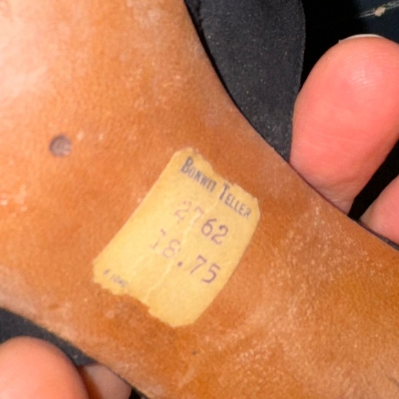 1940s vintage black peep toe heels - Picture 11 of 11